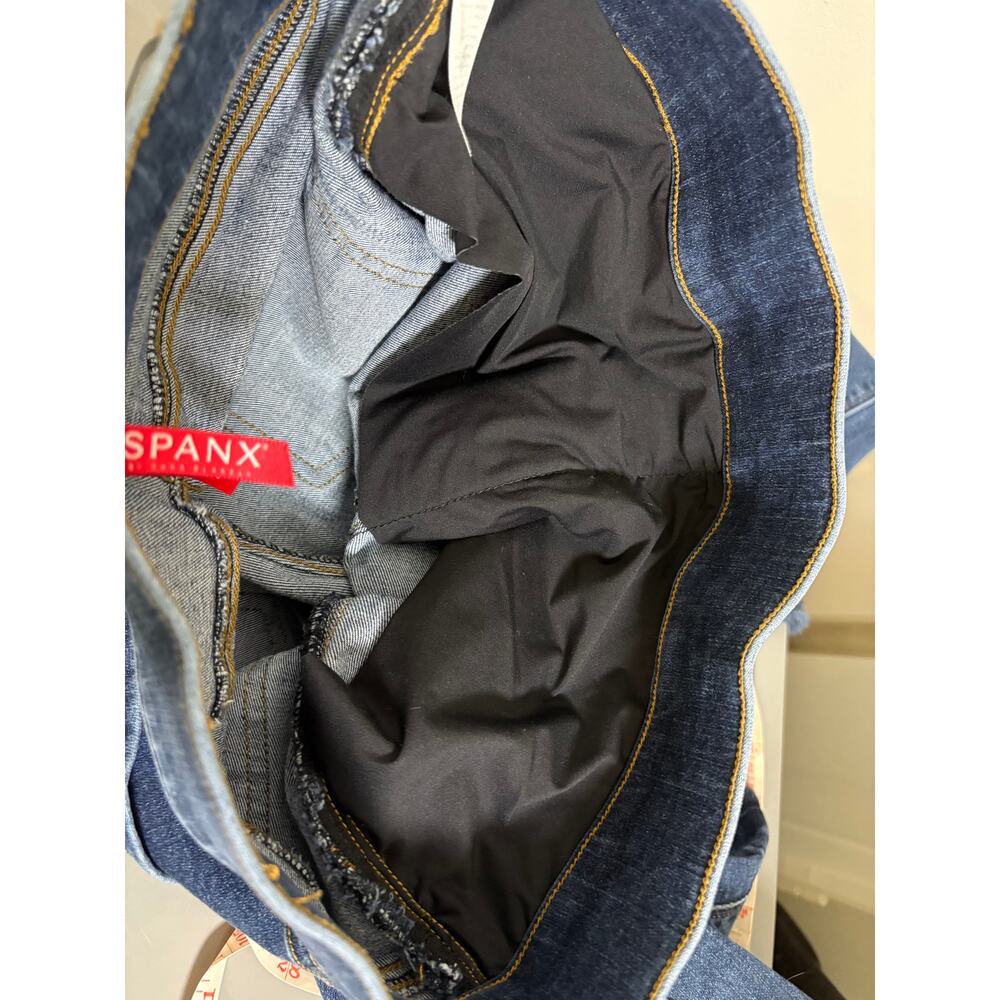 Spanx Medium Raw Hem Pull On Stretch Skinny Straight Leg Jeggings - Picture 2 of 6